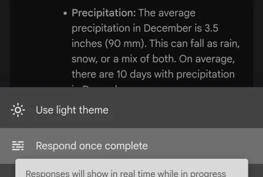 بارد گوگل حالا می‌تواند پاسخ سؤالات را به‌تدریج برای شما تایپ کند