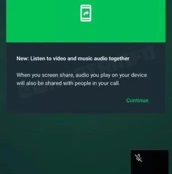 واتس‌اپ روی قابلیت اشتراک‌گذاری صفحه کار می‌کند؛ با یکدیگر فیلم ببینید و آهنگ گوش کنید