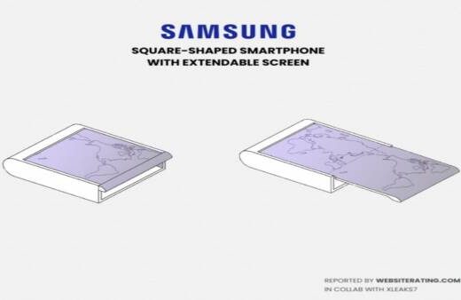 پتنت جدید سامسونگ توسعه گوشی با نمایشگر گسترش پذیر مربعی شکل را نشان می‌دهد