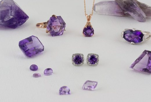 جواهرات ساخته شده از سنگ آمیتیست