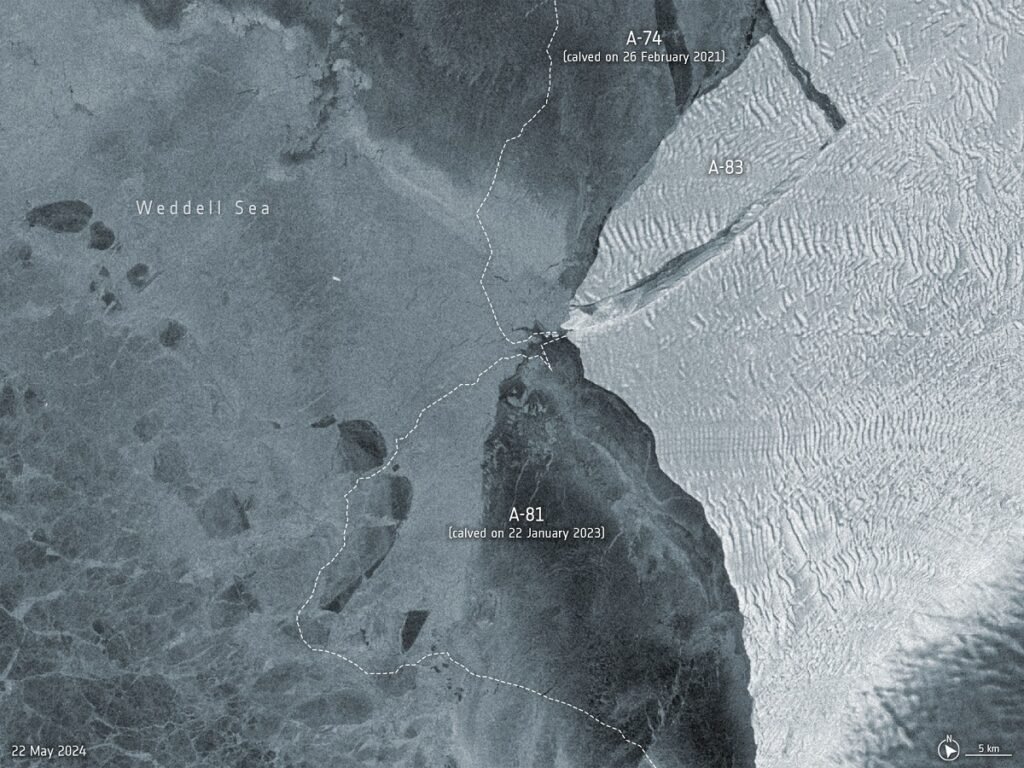 1716860041 273 کوه یخ غول‌پیکر 380 کیلومترمربعی از جنوبگان جدا شد سیاه پوش