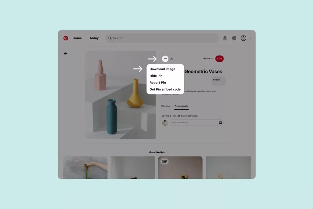 دانلود عکس از پینترست | بهترین راه حلهای دانلود عکس از Pinterest_سیاه پوش 14 چگونه از پینترست عکس دانلود کنیم؟