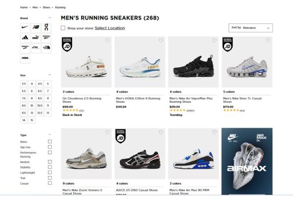 کجا کفش ورزشی مردانه حرفهای اشکار کنیم؟ 3 سایت معتبر جهانی!_سیاه پوش 3 JD Sports به عنوان یکی از مقاصد اصلی برای خرید کفشهای ورزشی از برندهای مطرح جهانی شناخته میشود