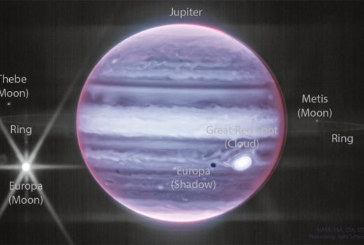 جیمزوب از مشتری در مادون قرمز تصویربرداری کرد