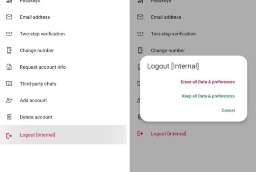 خروج از حساب واتس‌اپ