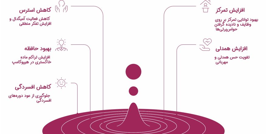 اینفوگرافیک مزایای ذهن آگاهی