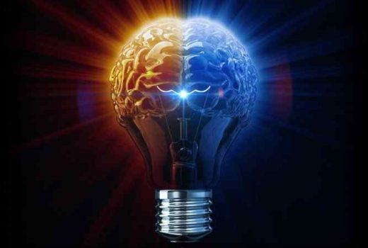 شکل مغز روی لامپ